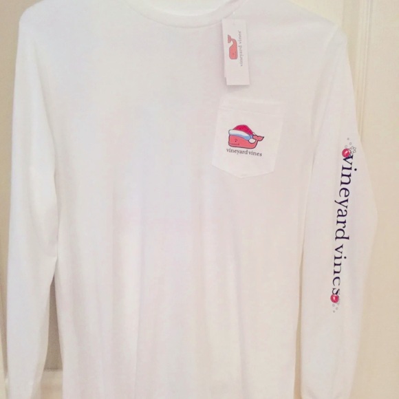 COPY - Vineyard Vines Kid’s Christmas Holiday Icons Tree White L/S Size 7 T-Shi… - Picture 2 of 6
